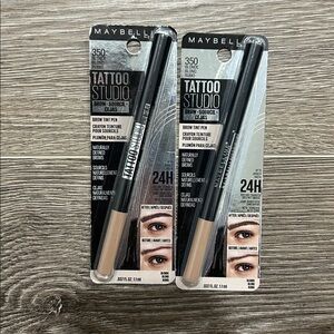 2X Maybelline Tattoo Studio Brow Pencil #350 blonde
